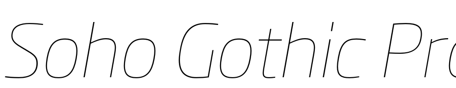 Soho Gothic Pro Thin Italic cкачати шрифт безкоштовно